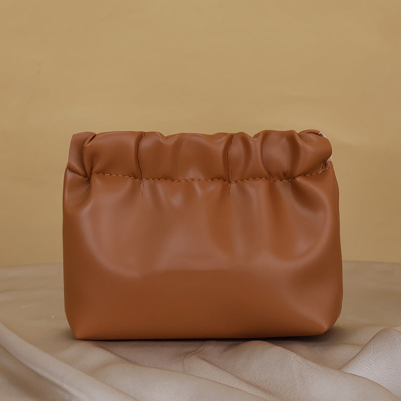 1079-New double-layer portable makeup bag storage bag, fashionable PU skincare product storage bag