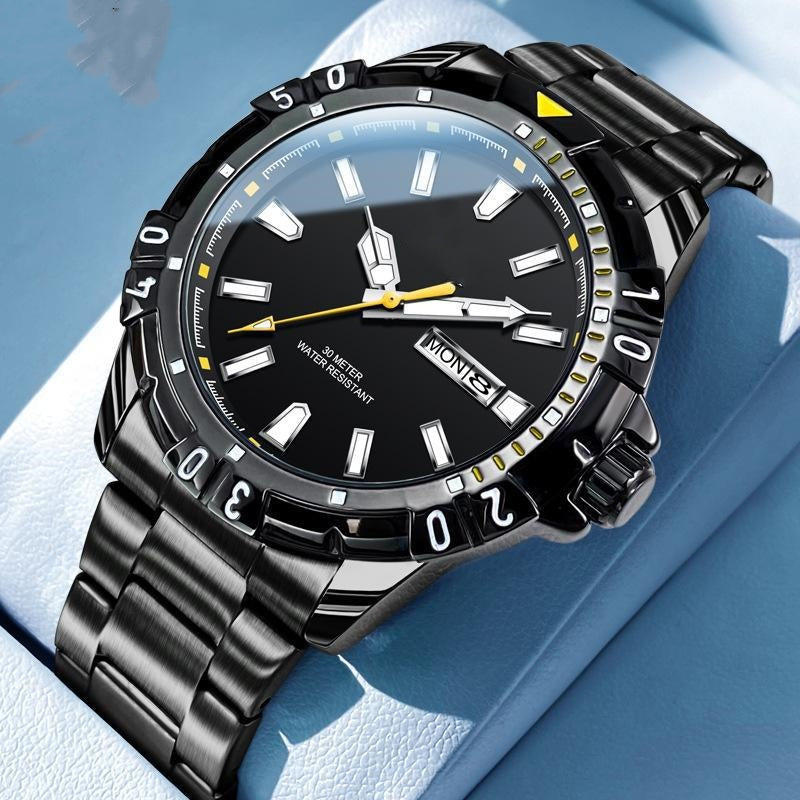 1046-new 41mm men's wristwatch with a Roman face, featuring a new log model