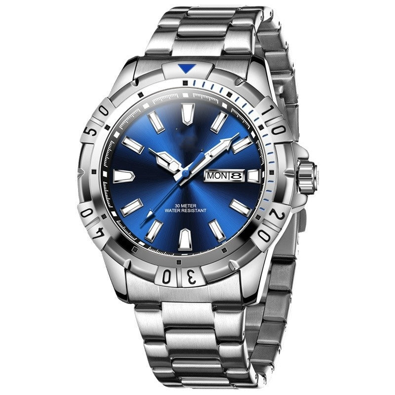 1046-new 41mm men's wristwatch with a Roman face, featuring a new log model