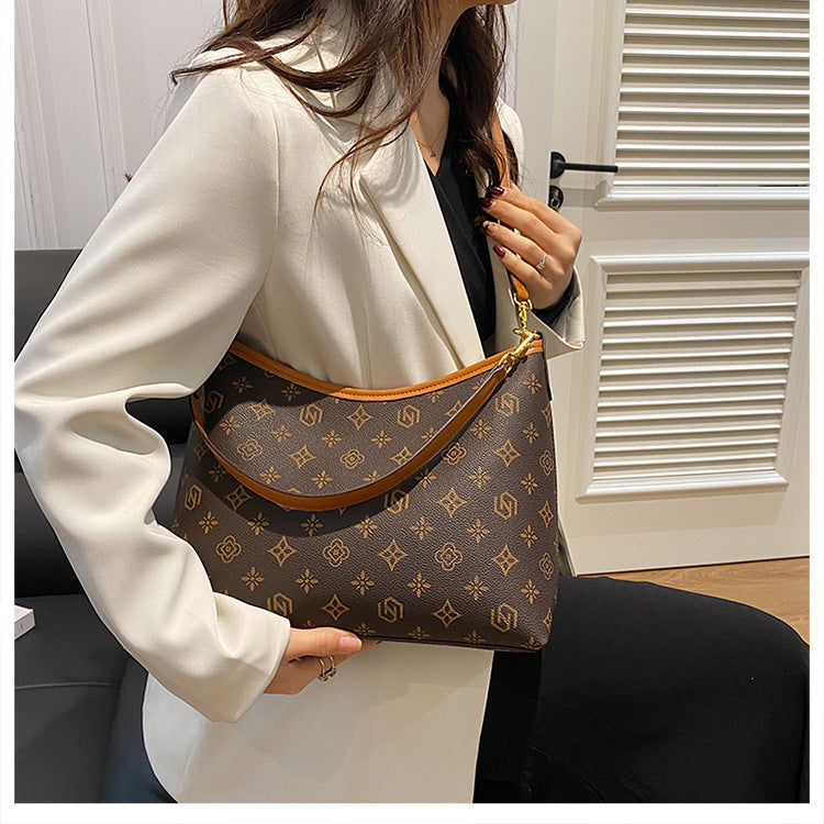 1078-New ladies' handbag with a trendy retro style and single shoulder design