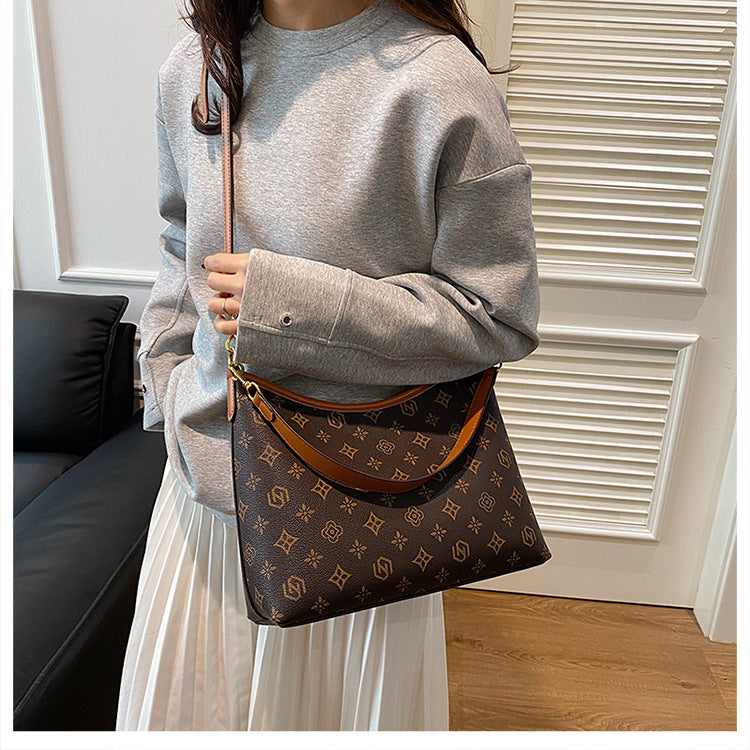 1078-New ladies' handbag with a trendy retro style and single shoulder design
