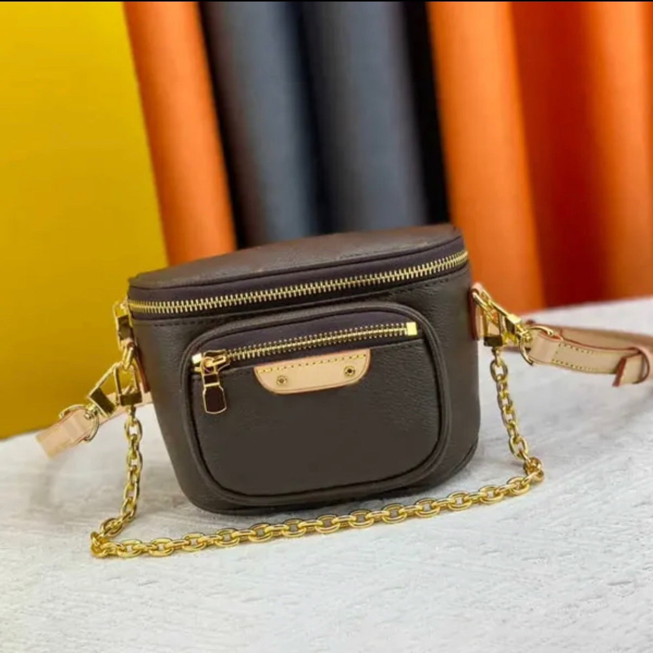 1063-Mini waist bag, shoulder cross chain women's bag