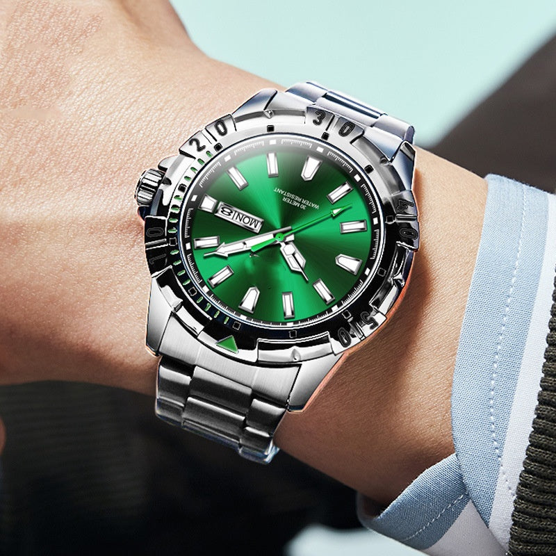 1046-new 41mm men's wristwatch with a Roman face, featuring a new log model